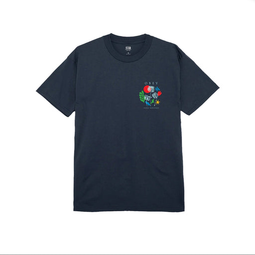 Obey Flowers Papers Scissors T-Shirt - Navy | Underground Skate Shop