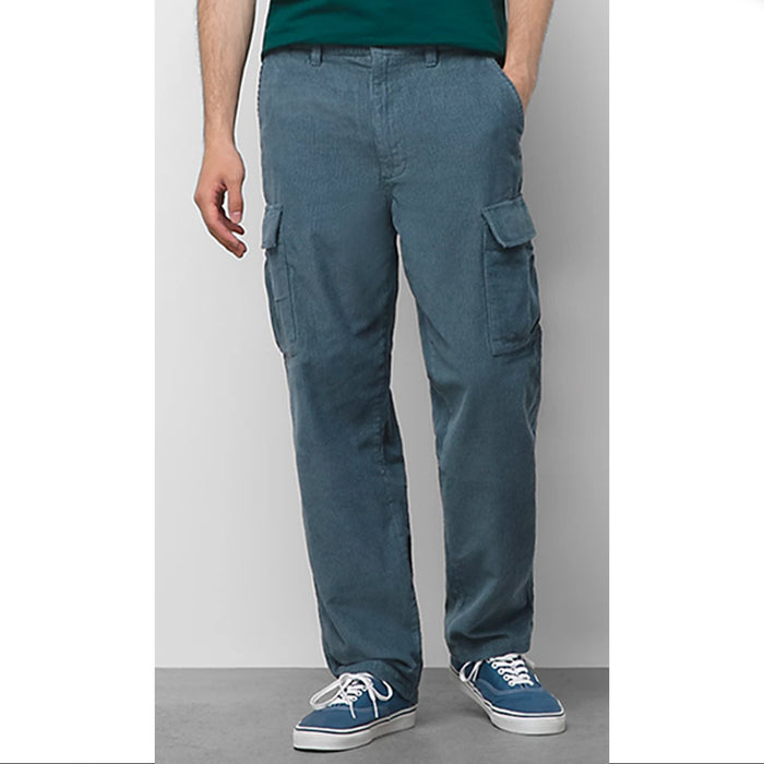 Vans Cargo Cord Loose Tapered Pant - Stormy Blue/Grey | Underground Skate Shop