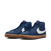 Nike SB Blazer Mid Orange Label ISO - Navy Leather/Gum FJ1680-400 | Underground Skate Shop