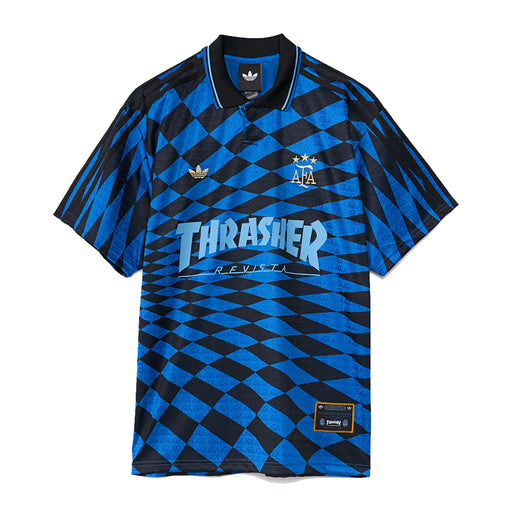 Adidas X Thrasher X Argentina Football Association Jersey - Black/Blue Front