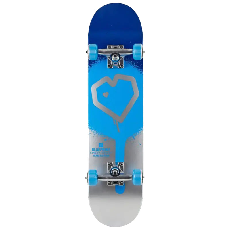 Blueprint Complete - Spray Heart Blue/Silver 7.5"
