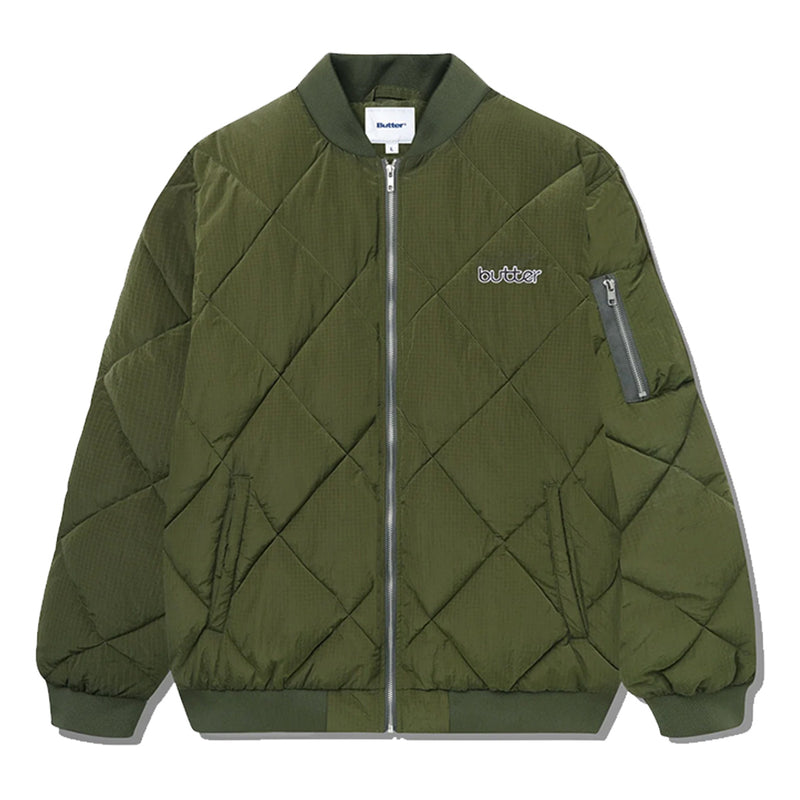 Butter Alpine Bomber Jacket - Green Front