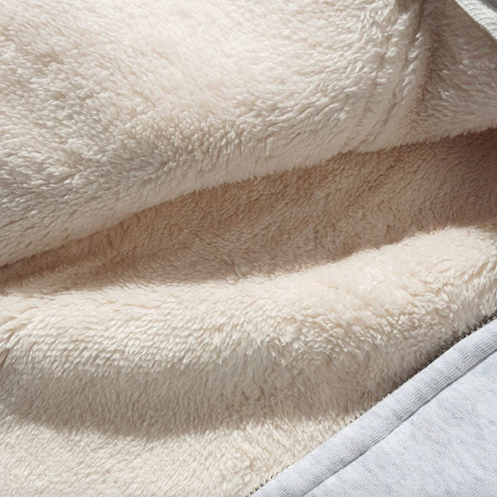 Butter Goods Pile Lined Zip-Up Hoodie - Ash Grey Detail