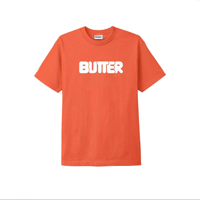 Butter Goods Rounded Logo T-Shirt - Coral | Underground Skate Shop