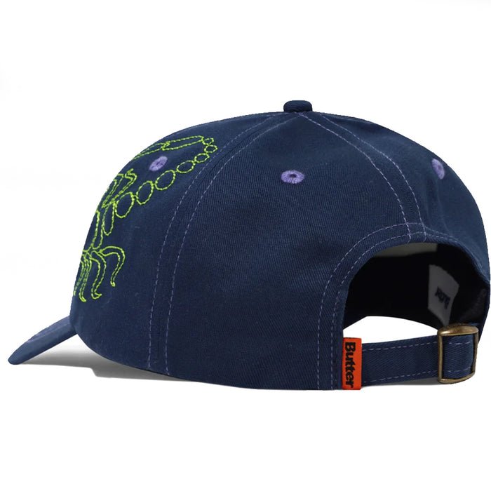 Butter Goods Scorpion 6 Panel Cap - Navy Back