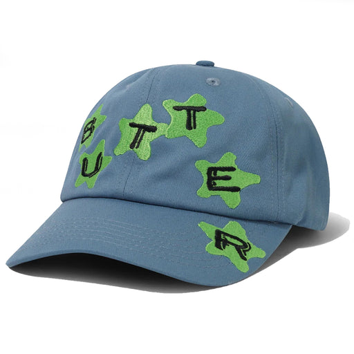 Butter Goods Stars 6 Panel Cap - Pacific Blue Front