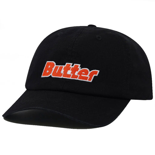 Butter Goods Transit 6 Panel Cap - Black Front