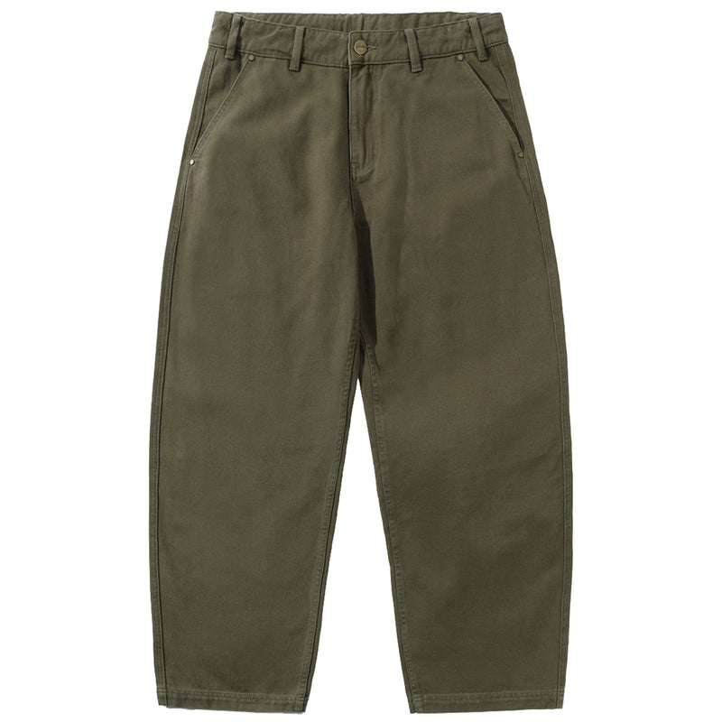 Butter Goods Work Pants - Army Green Front