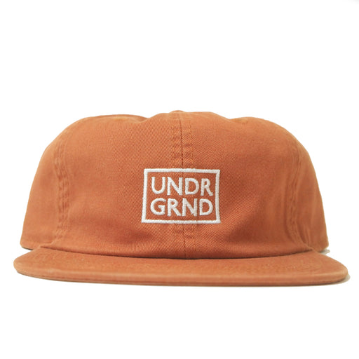 derground Box Logo 6 Panel Hat - Copper | Underground Skate Shop