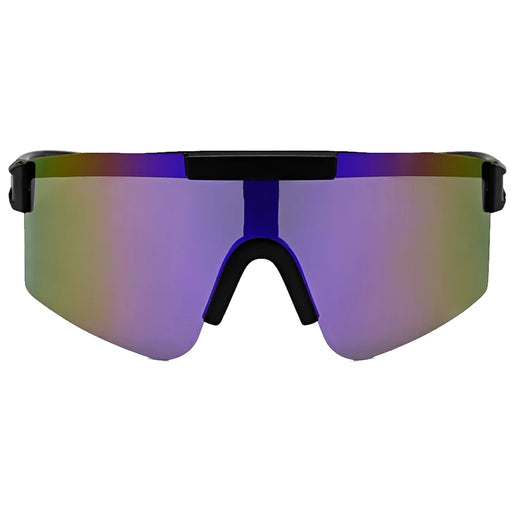 CHPO Luca Sunglasses - Black/Purple Mirror Front