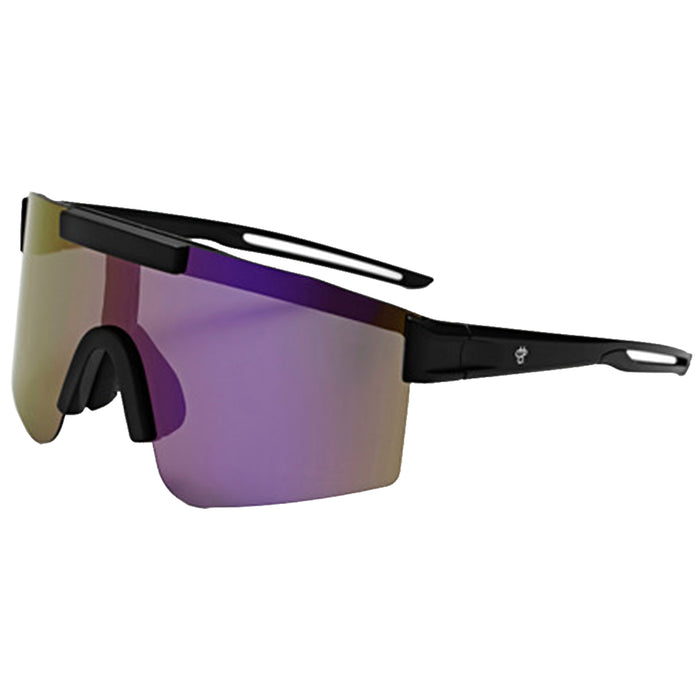 CHPO Luca Sunglasses - Black/Purple Mirror Side