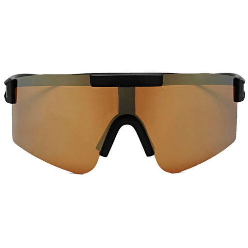 CHPO Luca Sunglasses - Black/Red Mirror Front