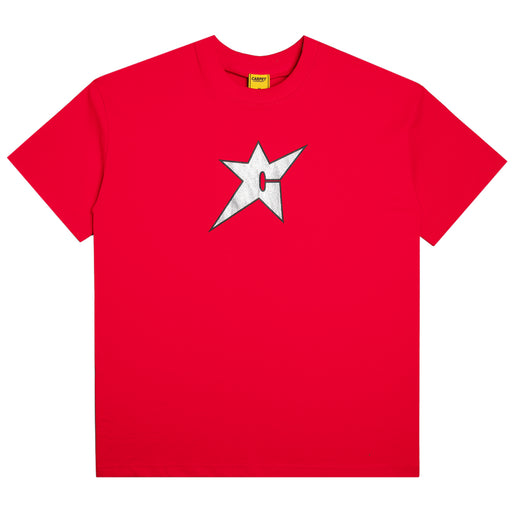 Carpet Company C-Star T-Shirt - Red/Silver Front