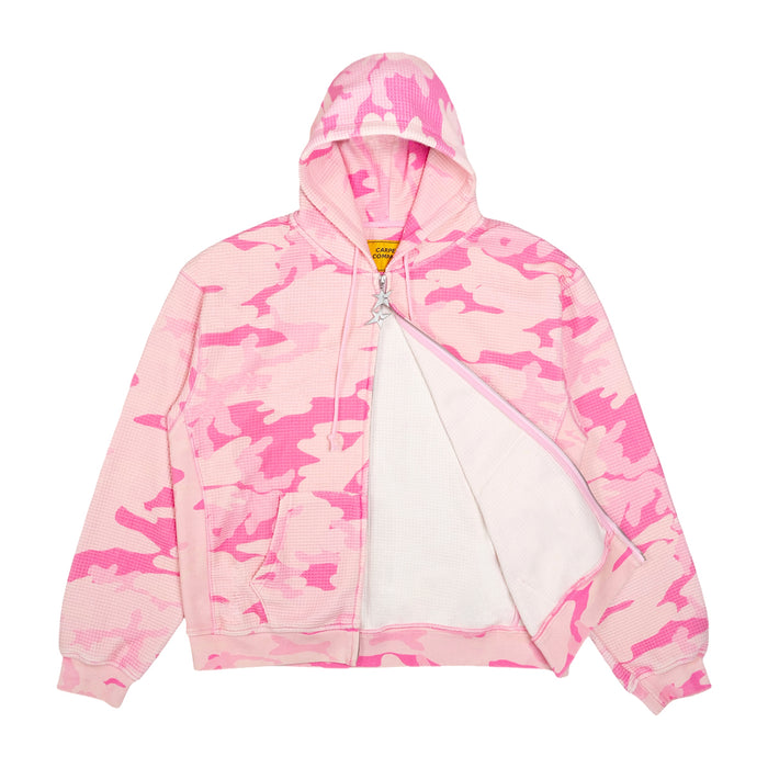Carpet Company C-Star Thermal Zip Up - Pink Camo Open