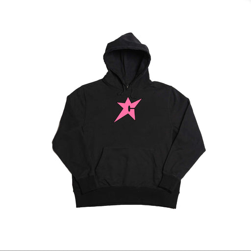 Carpet Company C Star Logo Hoodie - Black/Pink | Underground Skate Shop