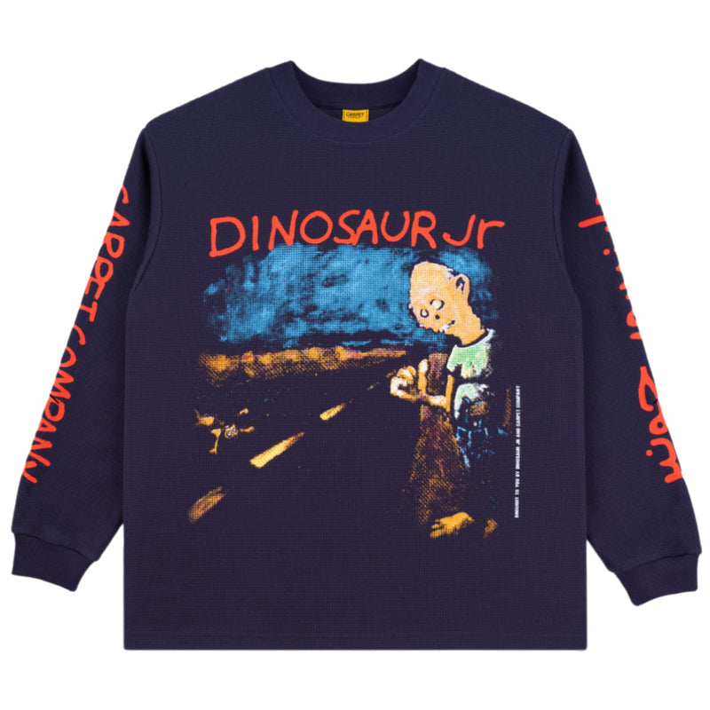 Carpet Company x Dinosaur Jr Where You Been Thermal Long Sleeve - Navy Front