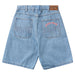 Cash Only Logo Denim Short - Washed Indigo Back