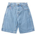 Cash Only Logo Denim Short - Washed Indigo Front