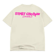 Color Bars Start Choppin T-Shirt - Off White Back