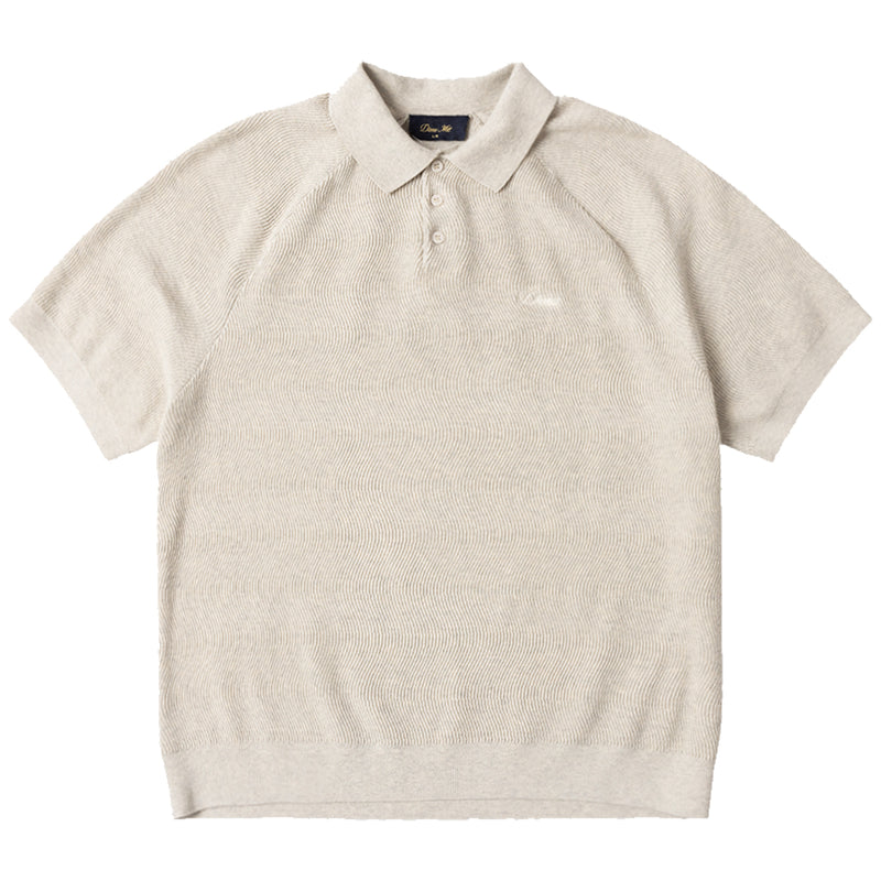 Dime Cable Knit Polo - Oatmeal