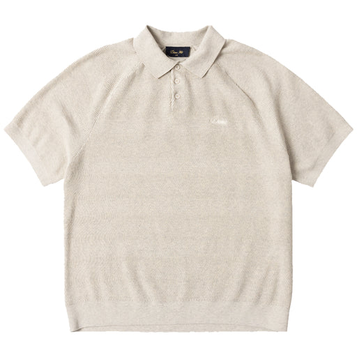 Dime Cable Knit Polo - Oatmeal