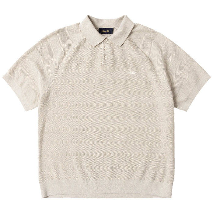 Dime Cable Knit Polo - Oatmeal
