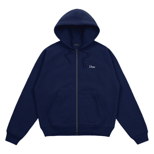 Dime Classic Logo Zip Hoodie - Navy
