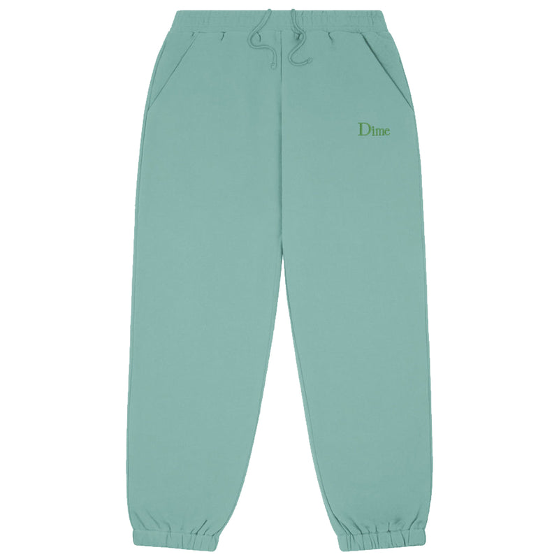 Dime Classic Small Logo Sweatpants - Seaweed Front