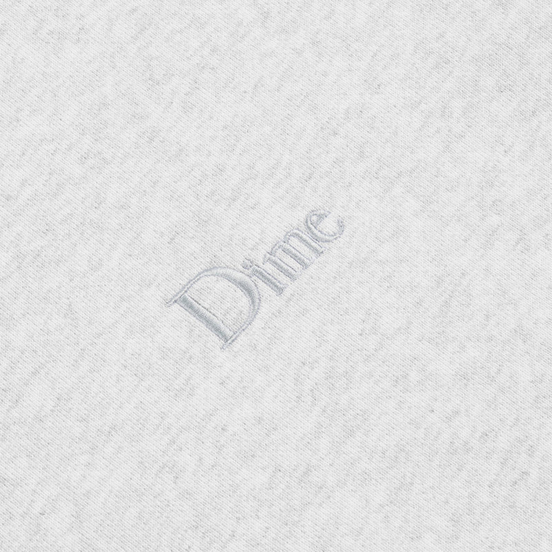 Dime Classic Small Logo Zip Hoodie - Ash Detail