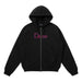 Dime Classic Veins Zip Hoodie - Black Front