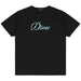 Dime Cursive Paper Cut T-Shirt - Black Front