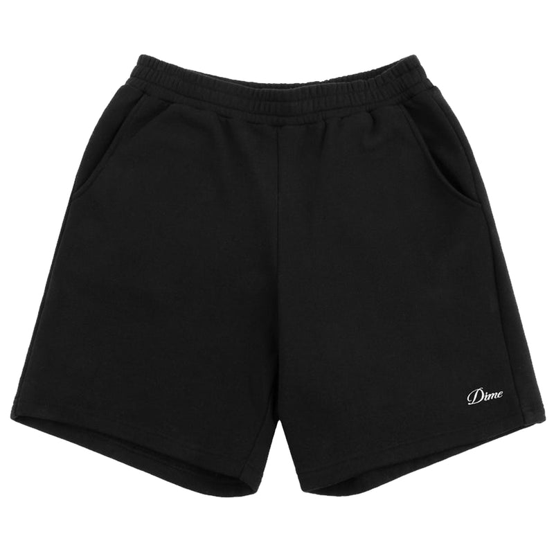 Dime Cursive Small Logo Sweatshorts -  Black Front