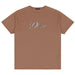 Dime Cursive Smashed T-Shirt - Brown