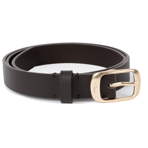 Dime Dress Leather Belt - Brown