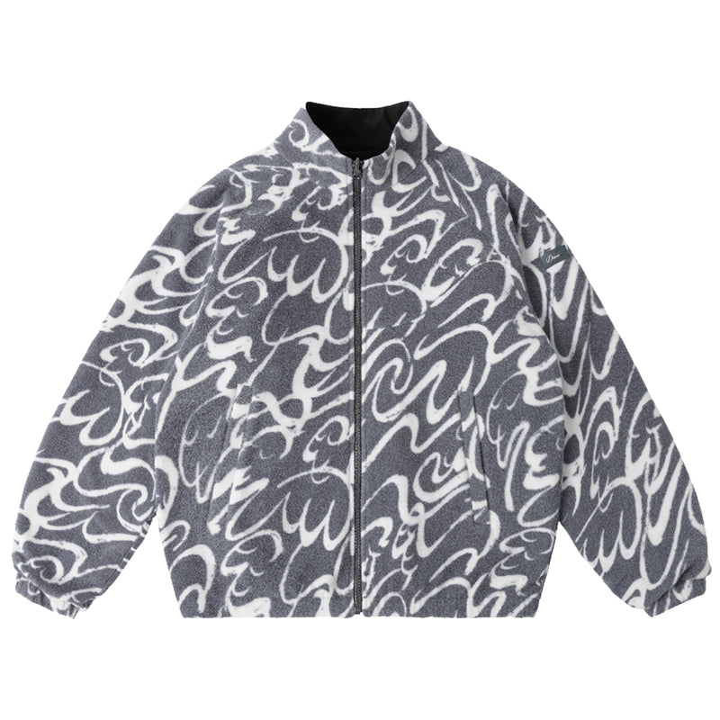 Dime Reversible Chilling Fleece Jacket - Grey/Black 