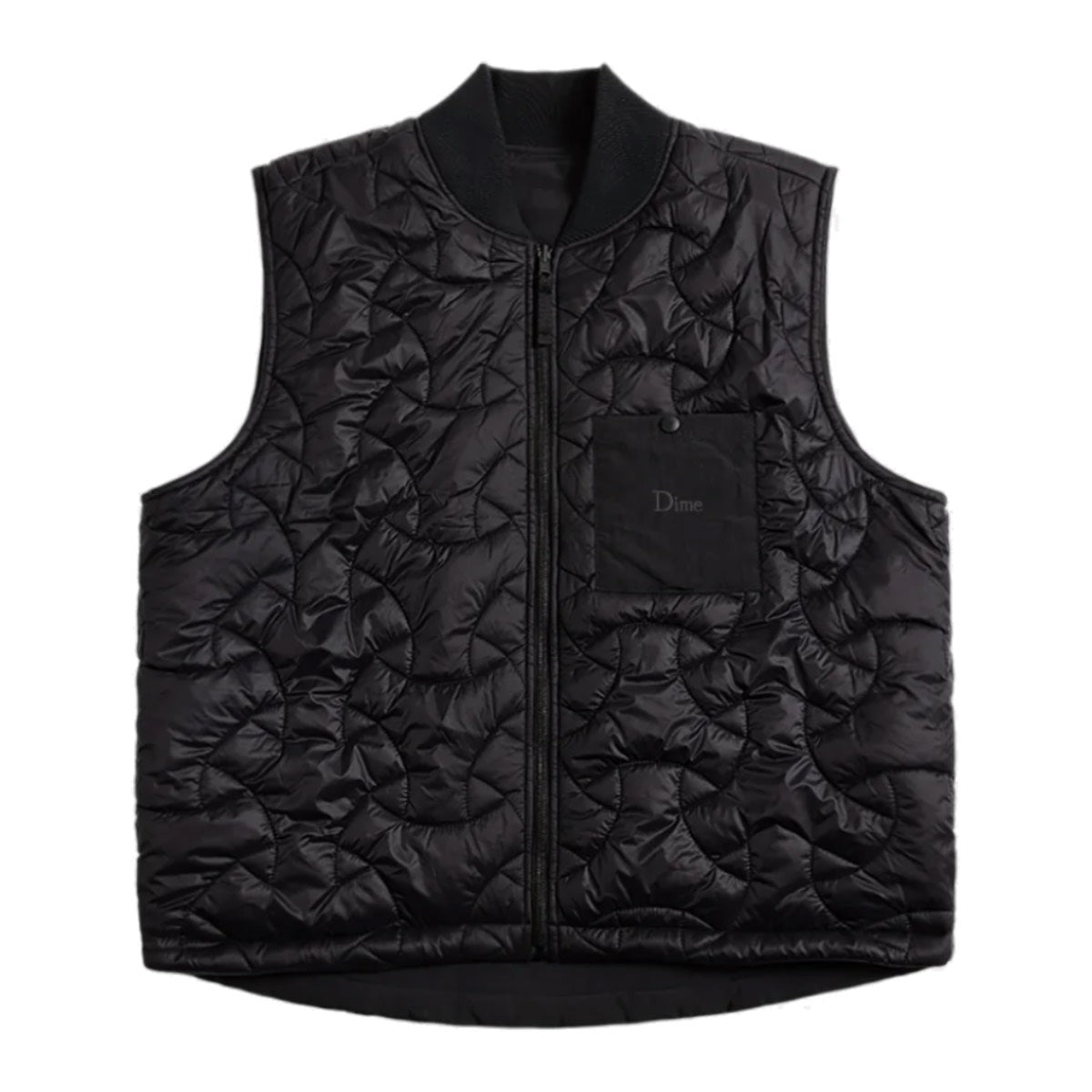 Dime Reversible Vest - Black | Underground Skate Shop