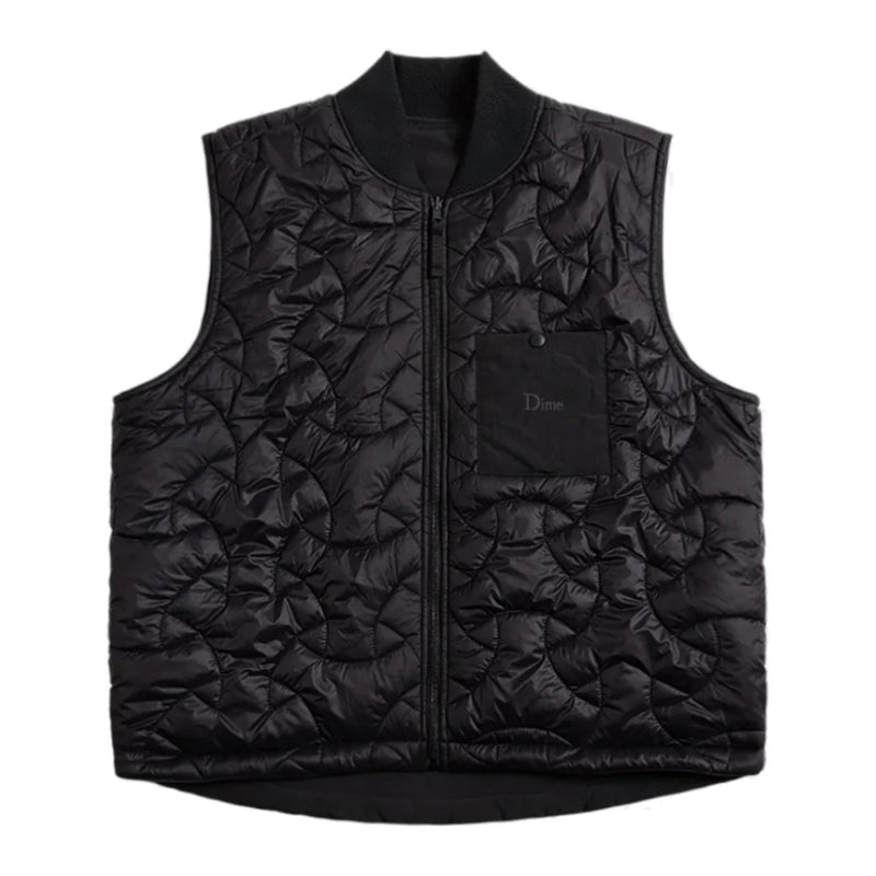 Dime Reversible Vest - Black Reversed