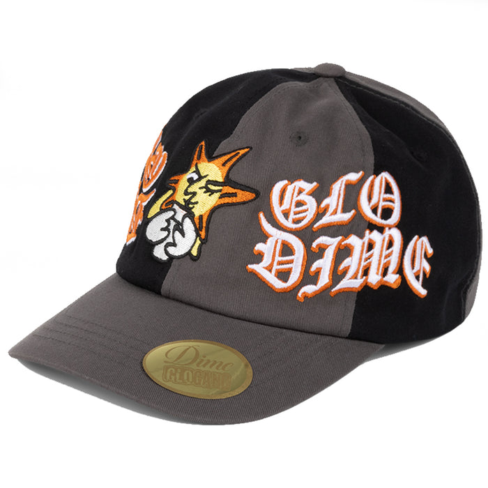 Dime X GLO Low Pro Snap Back - Black/Charcoal Front