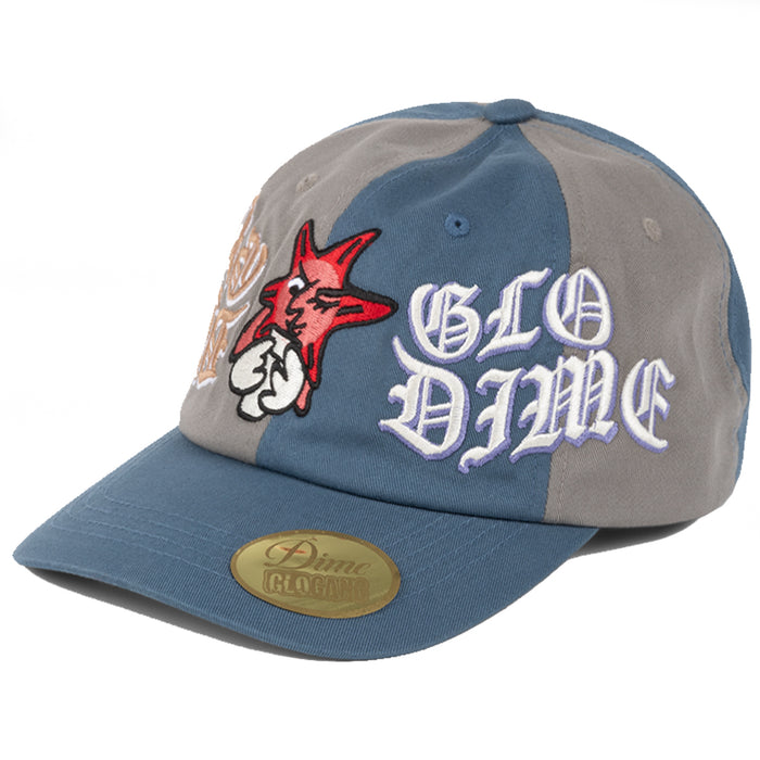 Dime X GLO Low Pro Snap Back - Grey/Blue Front