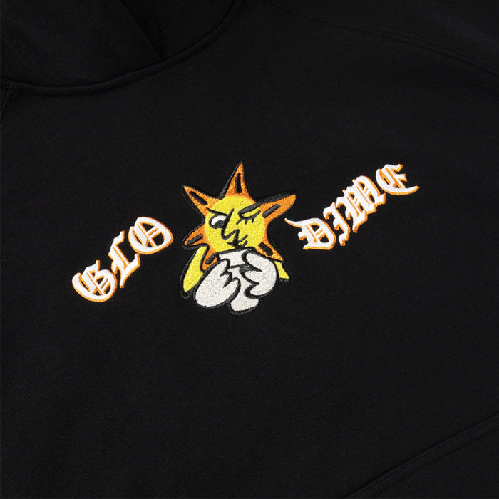 Dime X GLO Sun Hoodie - Black Detail