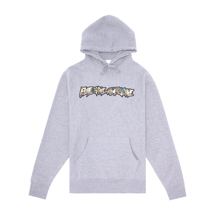 Fucking Awesome Dill Collage Logo Hoodie - Heather Grey