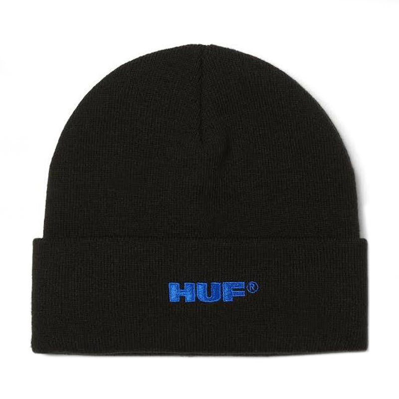 HUF All Caps Cuff Beanie - Black