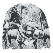 HUF Beware Ribbed Crewneck Sweater - Black Back