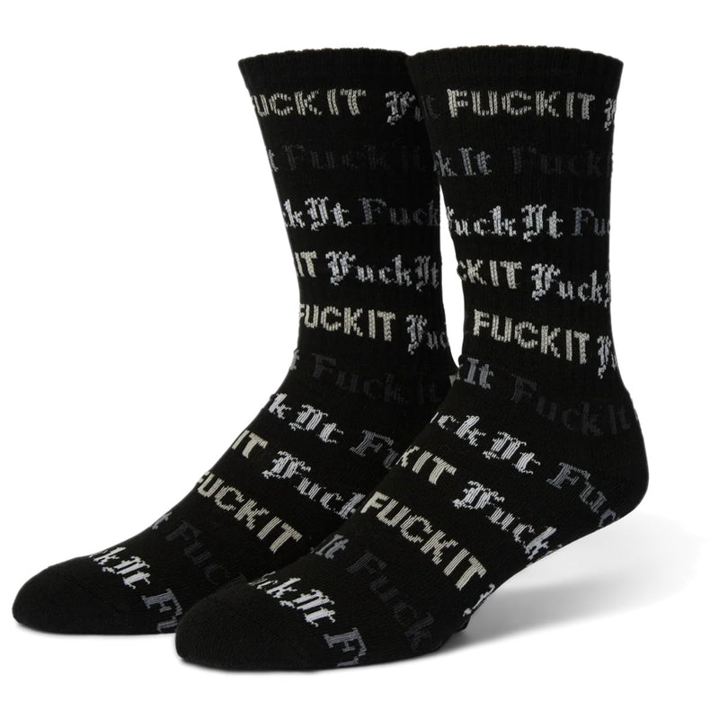 HUF Fuck It Billboard Socks - Black