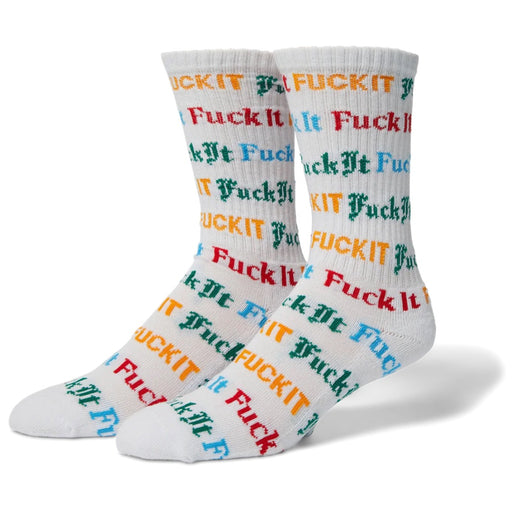 HUF Fuck It Billboard Socks - White