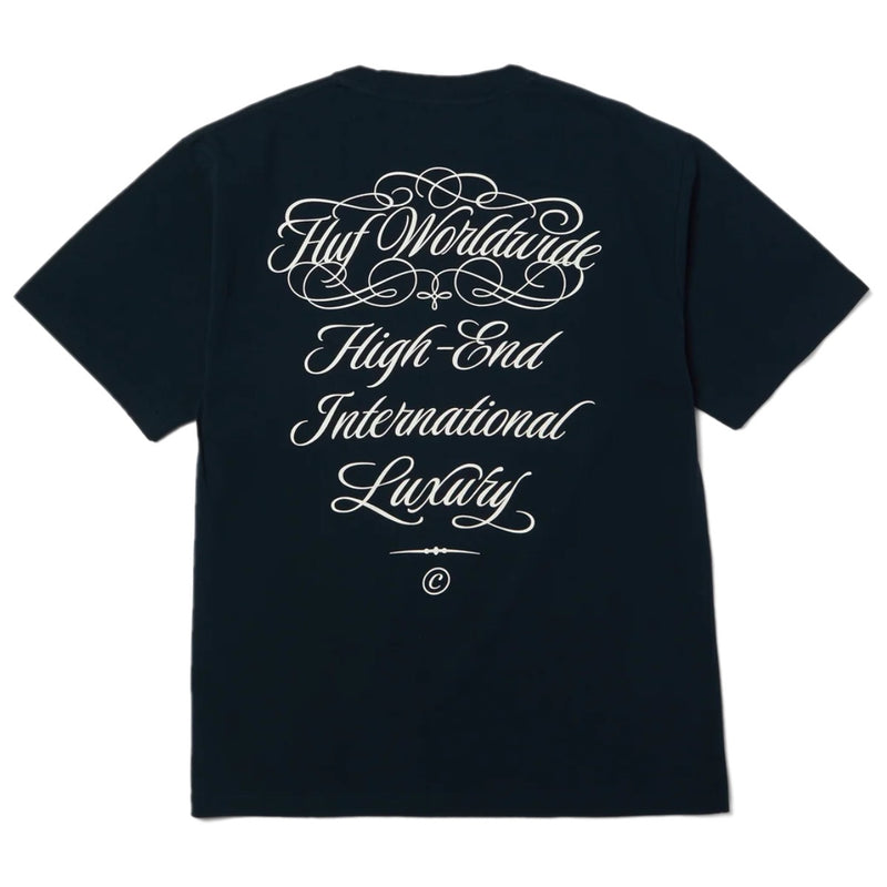 HUF International Luxury T-Shirt - Navy Back