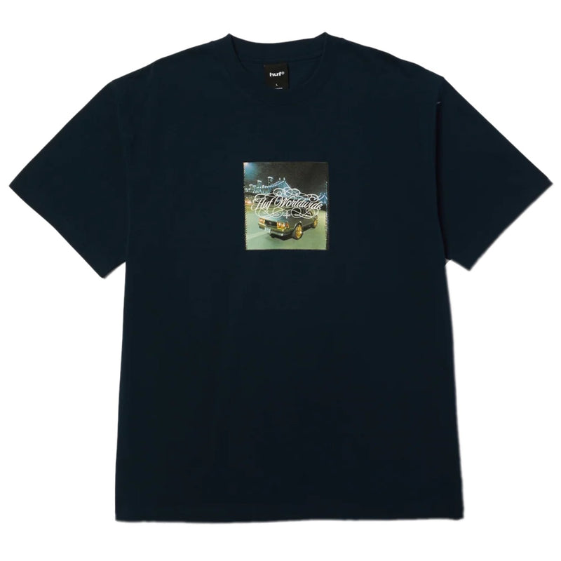 HUF International Luxury T-Shirt - Navy Front
