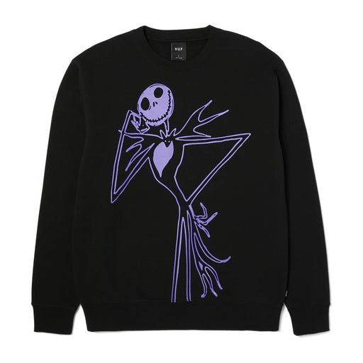 HUF Jack Skellington Crewneck - Black Front