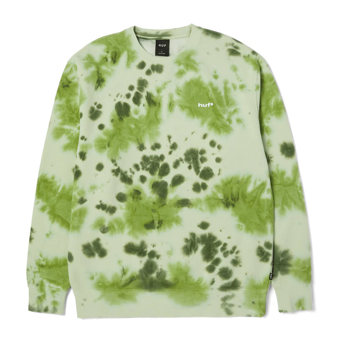 HUF Tie Dye 89 Logo Crewneck - Green Front