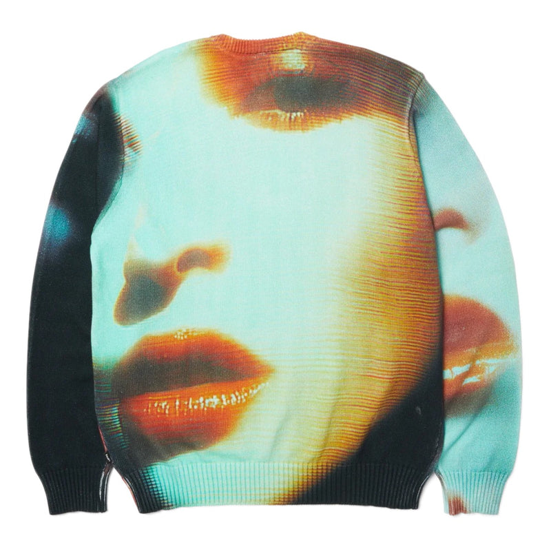 HUF Visage Printed Crewneck Sweater - Multi Back